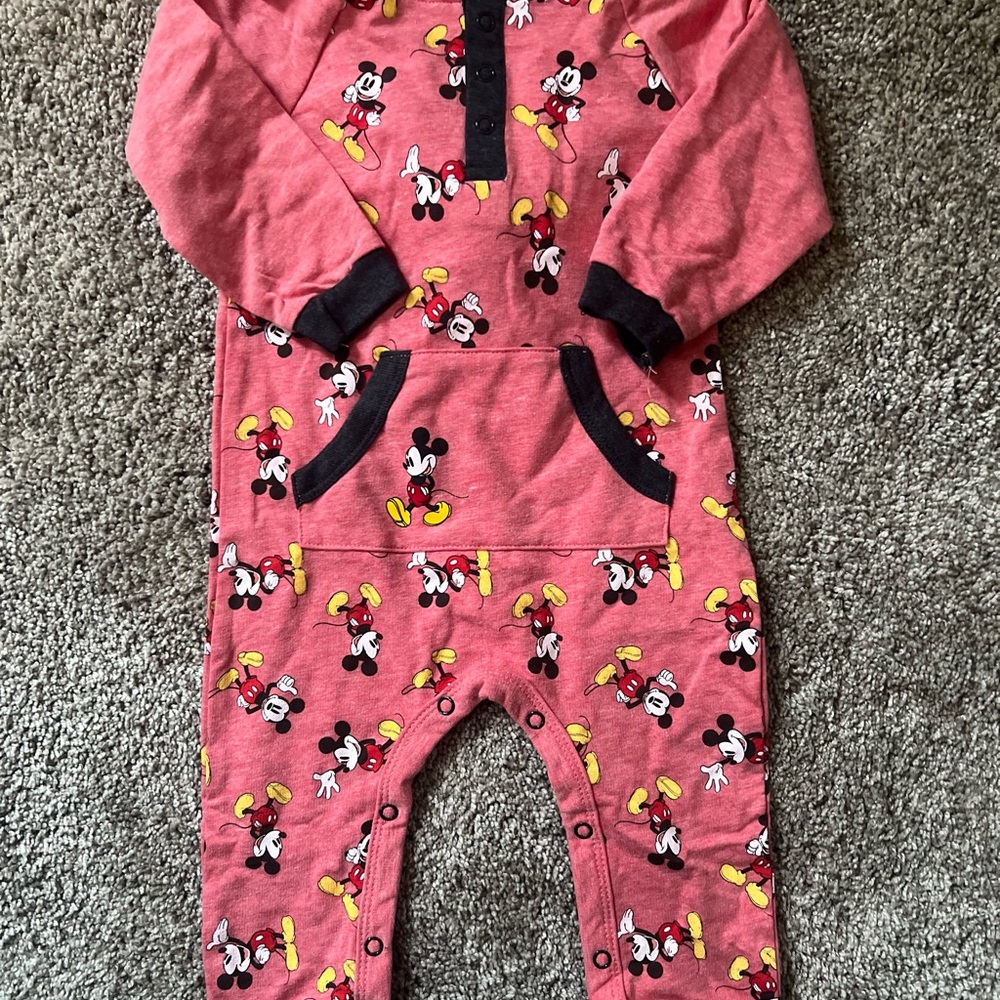 Disney Mickey Mouse Red Baby Romper